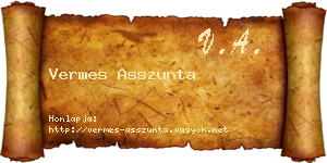 Vermes Asszunta névjegykártya